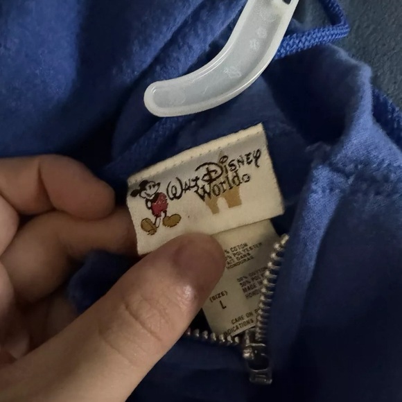 Walt Disney World Mickey Mouse 2009 Sweatshirt Zippered Blue Medium Disneyland - Picture 3 of 4